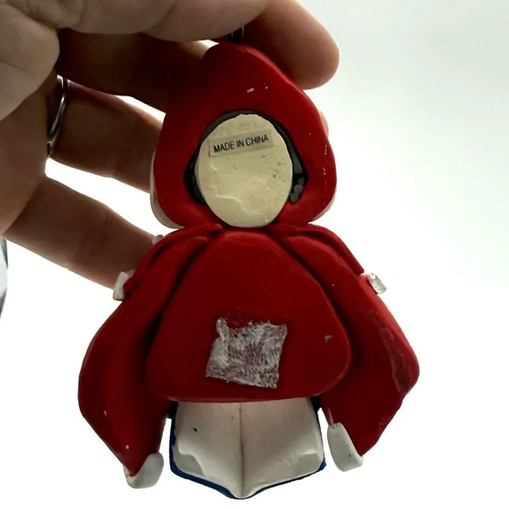 CUTE! Molded Clay 3D Christmas Ornament Caroler Singing